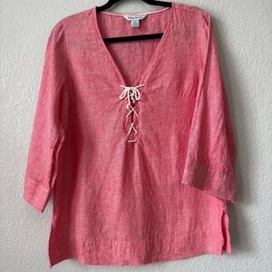 Tommy Bahama Coastalina 3/4 sleeve V-Neck Linen Tunic